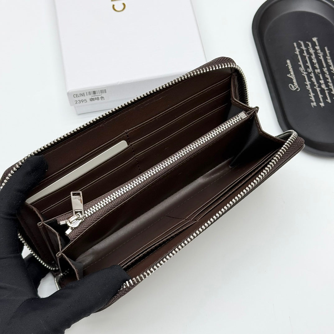 Leather Zip Around Wallet