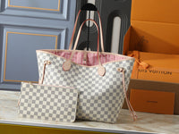 Damier Azur with Pink Interior