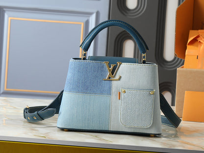 Denim Capucines Handbag