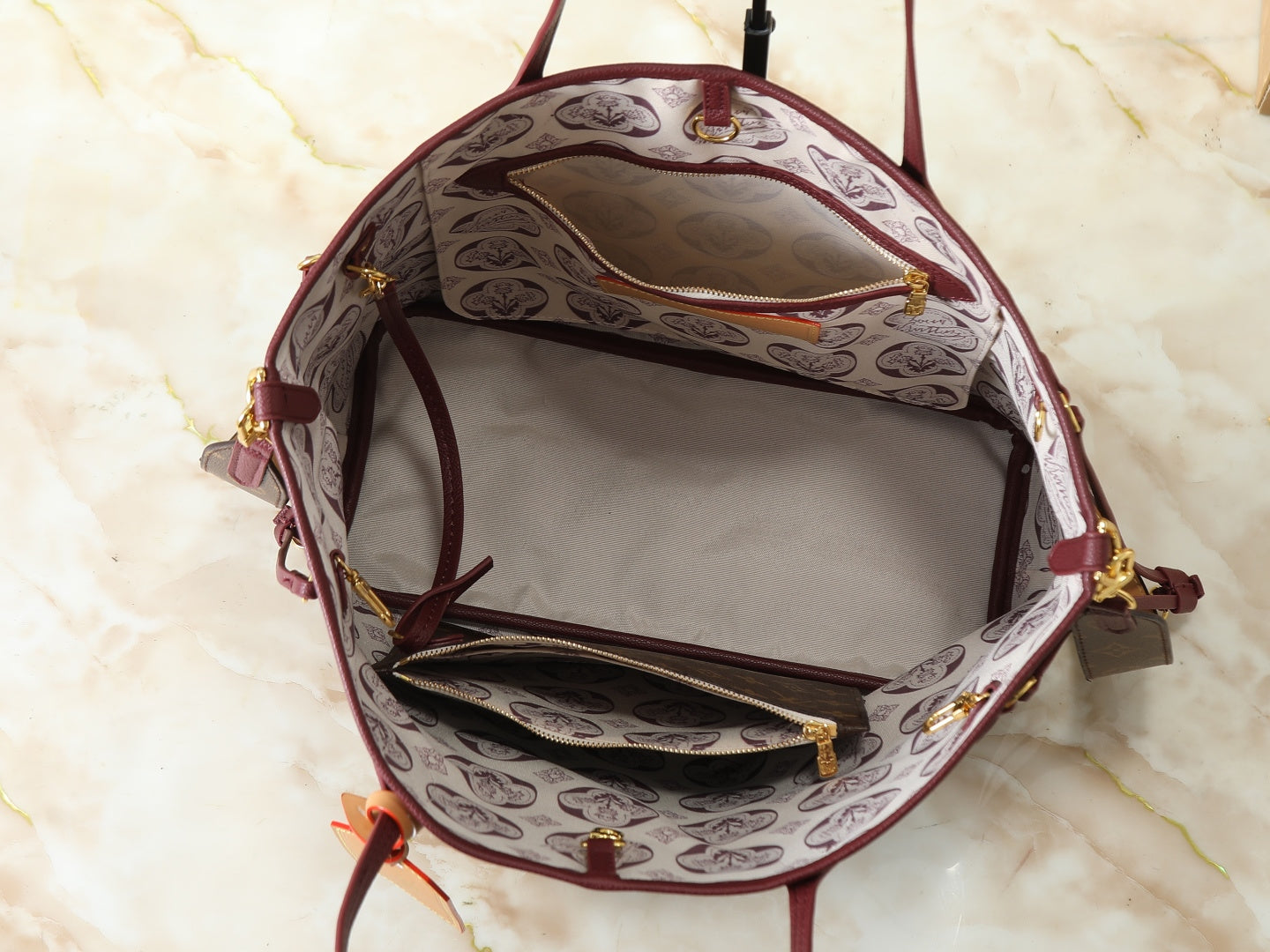 Printed Tote Bag with Pouch Set