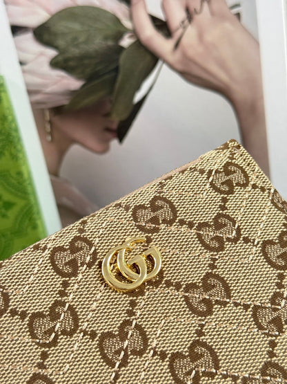 Canvas Monogram Card Holder & Coin Purse