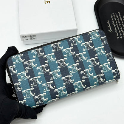 Bi-fold Wallet IN Striped Triomphe Canvas Wallet