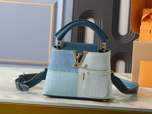 Denim Capucines Handbag