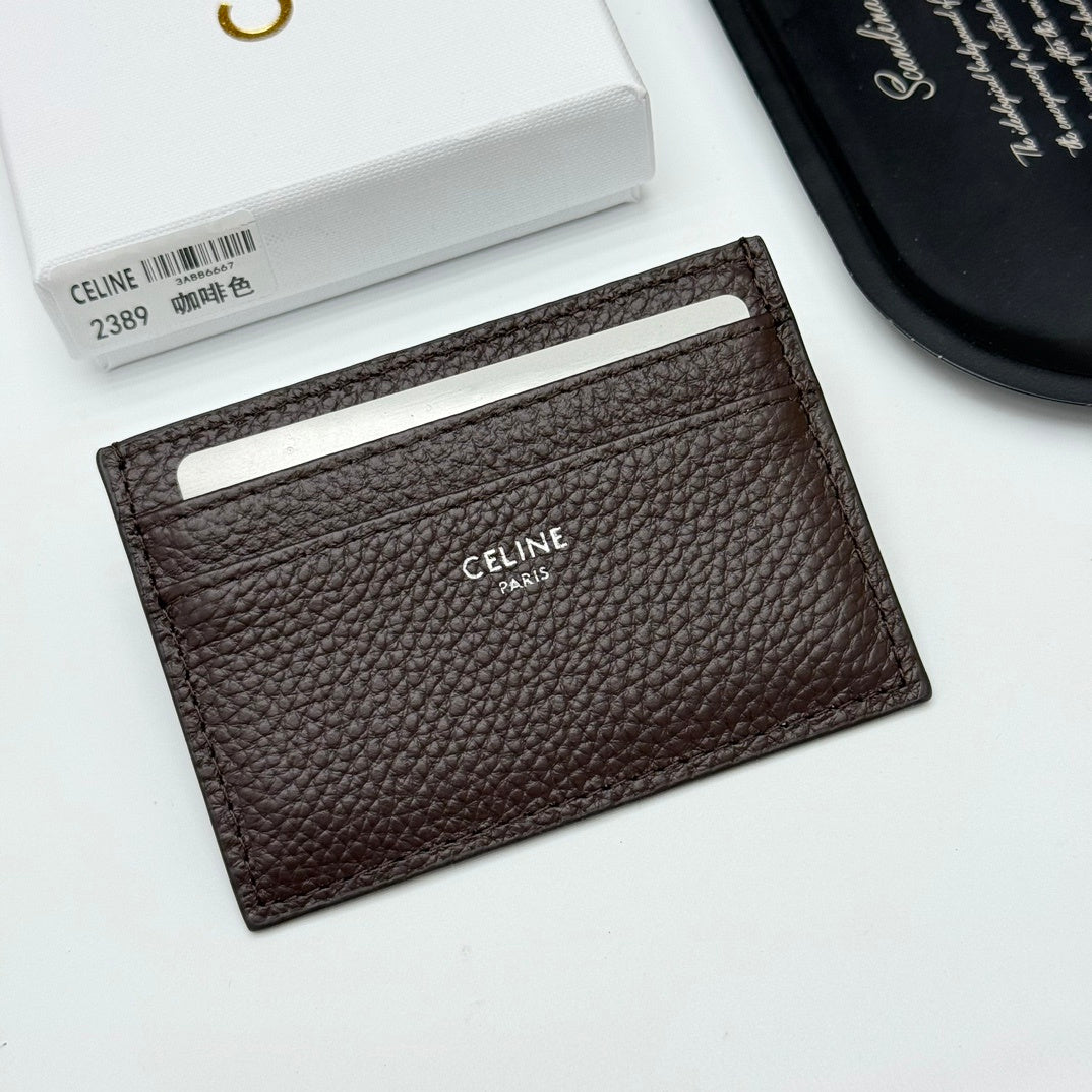 Logo Leather Card Case