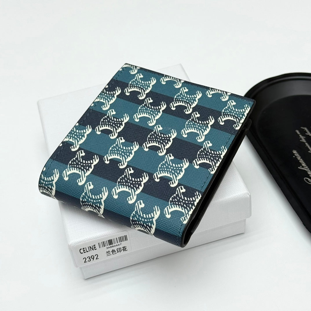 Bi-fold Wallet IN Striped Triomphe Canvas Wallet