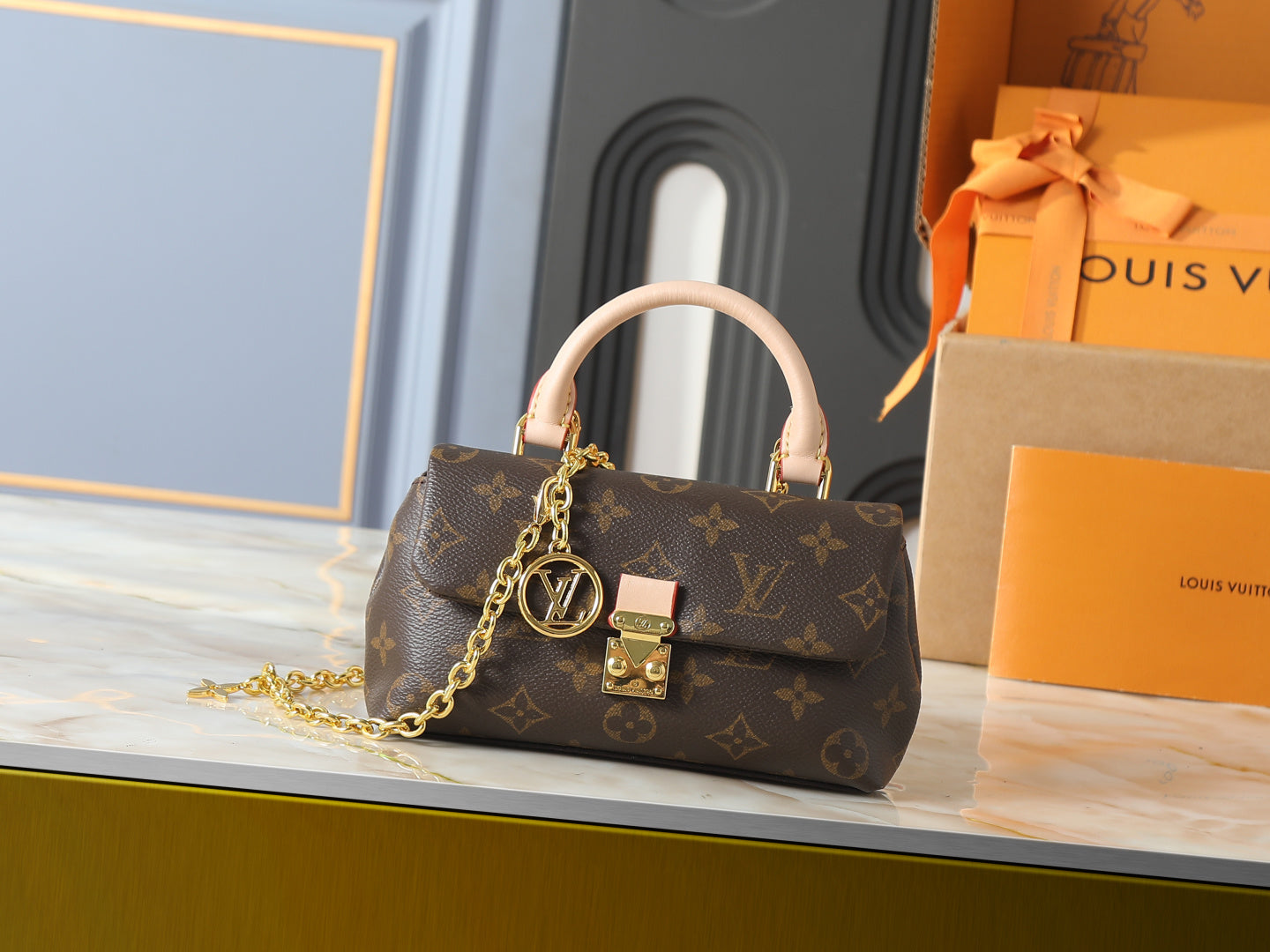 Premium Top Handle Chain Crossbody Bag