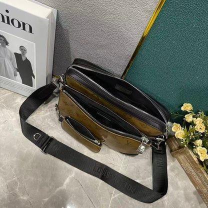 Monogram Messenger Crossbody Bag with Card Holder
