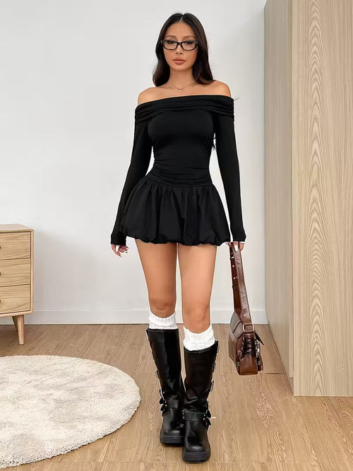 Emara Off-the-Shoulder Mini Dress