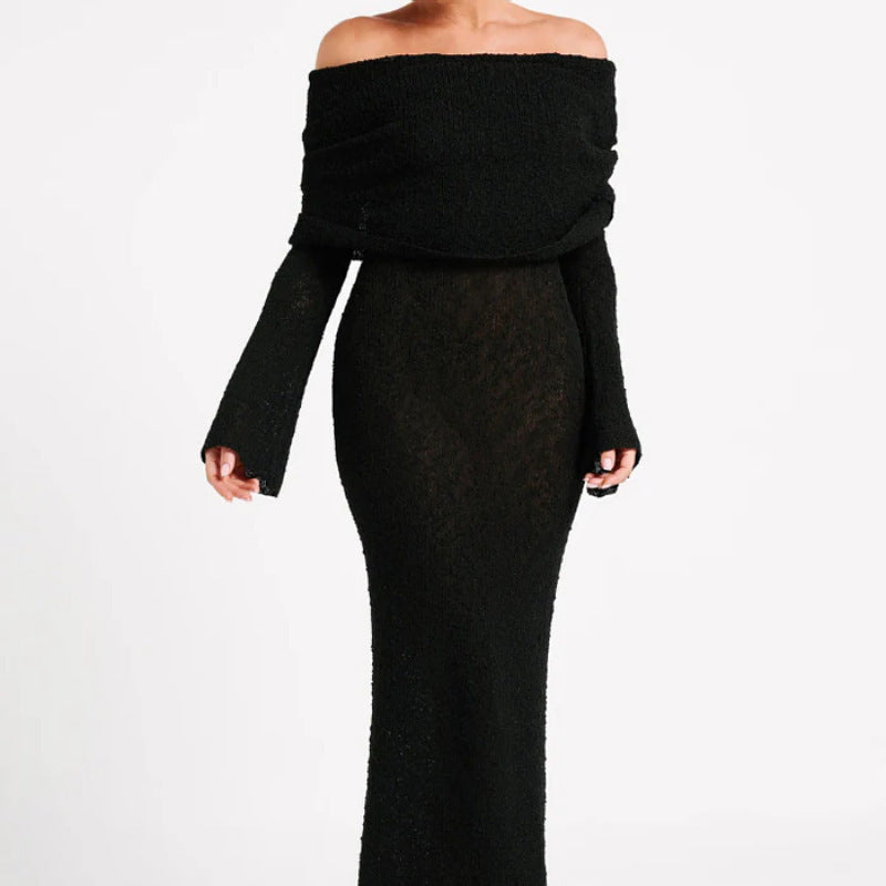Moonlit Muse Off-Shoulder Beach Dress
