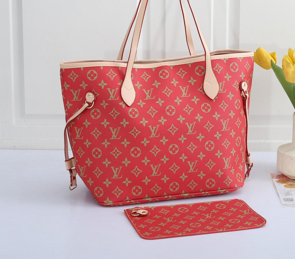 Neverfull Monogram Tote Bag & Pouch