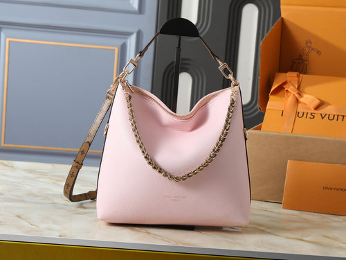 Chain Accent Hobo Shoulder Bag