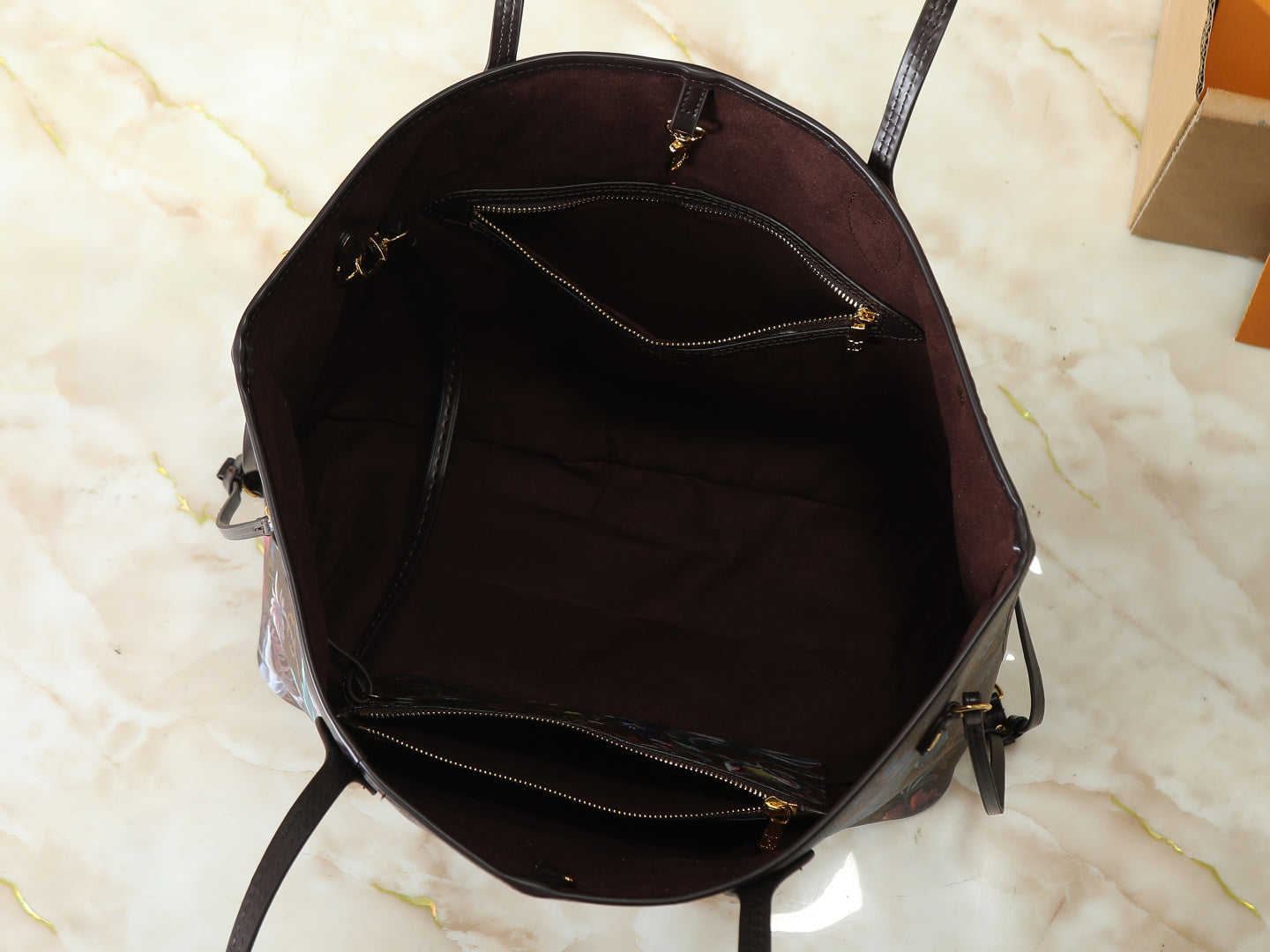 Floral Neverfull Tote Bag with Matching Pouch