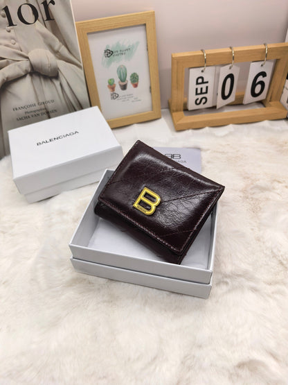 Glossy Short Fold Wallet