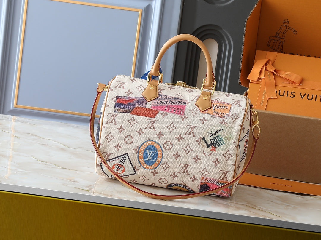Premium Travel Monogram Boston Bag