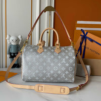 Light Gray Monogram with Nude Handles