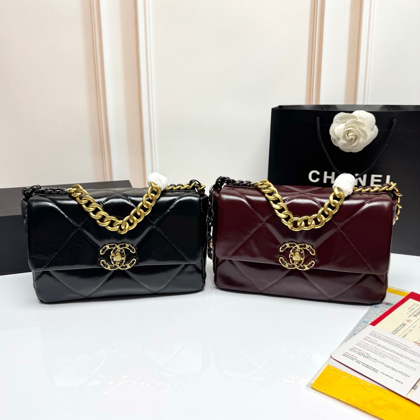 Quilted Chain Flap Shoulder Bag