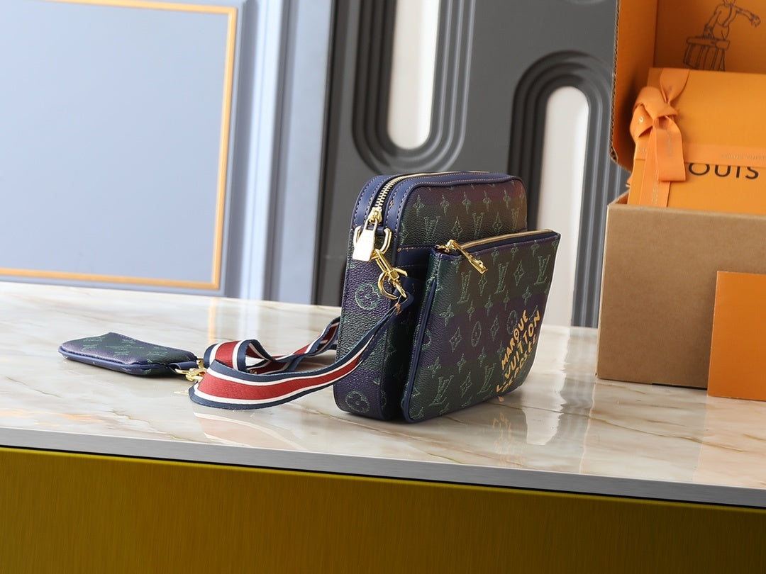 Trio Messenger Monogram Bag