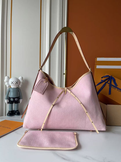 Soft Pink Hobo Tote Bag (Large and Medium)