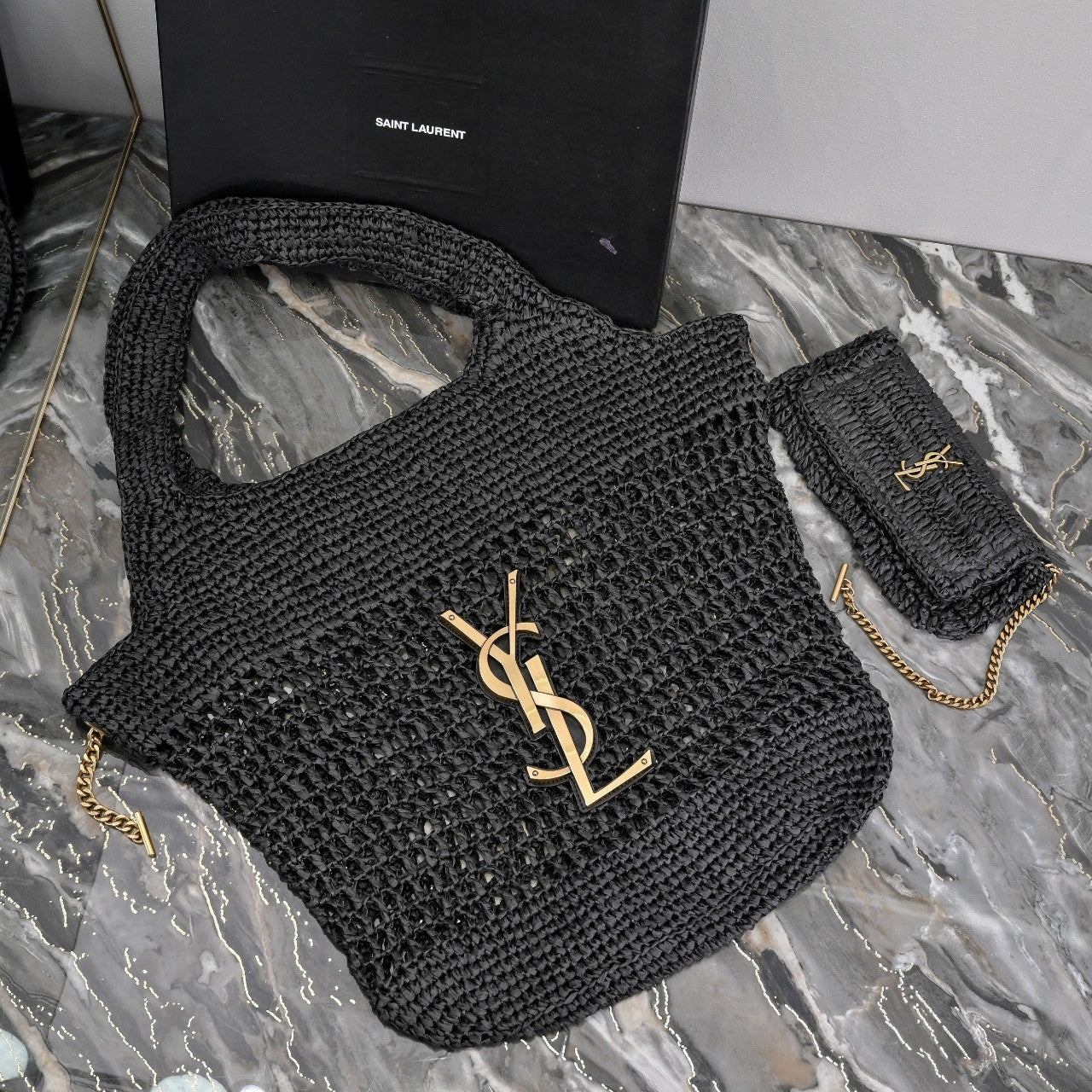 Icare Maxi Raffia Handbag