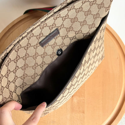Premium Monogram Canvas Messenger Bag