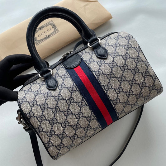 GG Supreme Boston Handbag