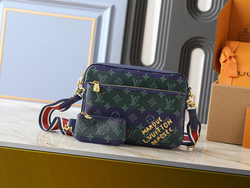 Trio Messenger Monogram Bag