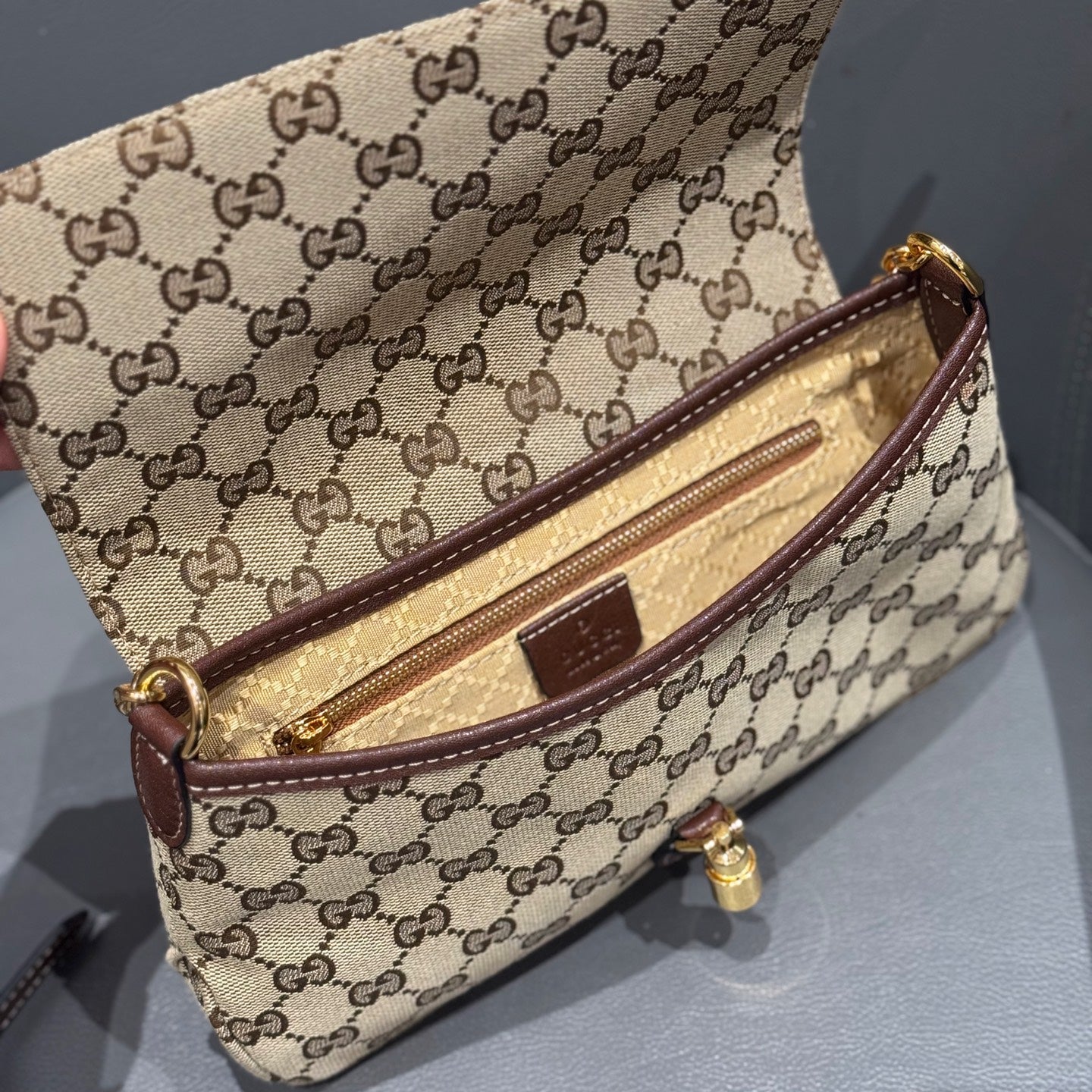 Luxury Monogram Canvas Chain Crossbody Bag