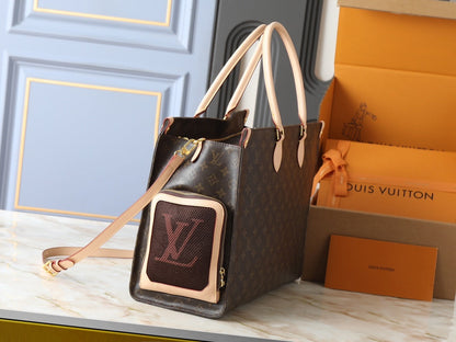 OnTheGo Cat Monogram Canvas Tote Bag