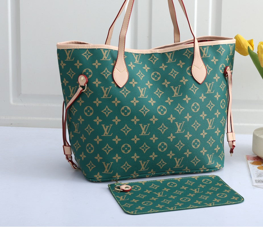 Neverfull Monogram Tote Bag & Pouch