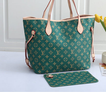 Neverfull Monogram Tote Bag & Pouch