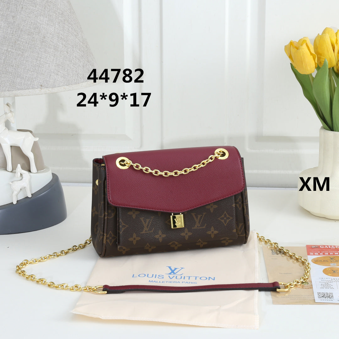 Monogram Chain Flap Shoulder Bag