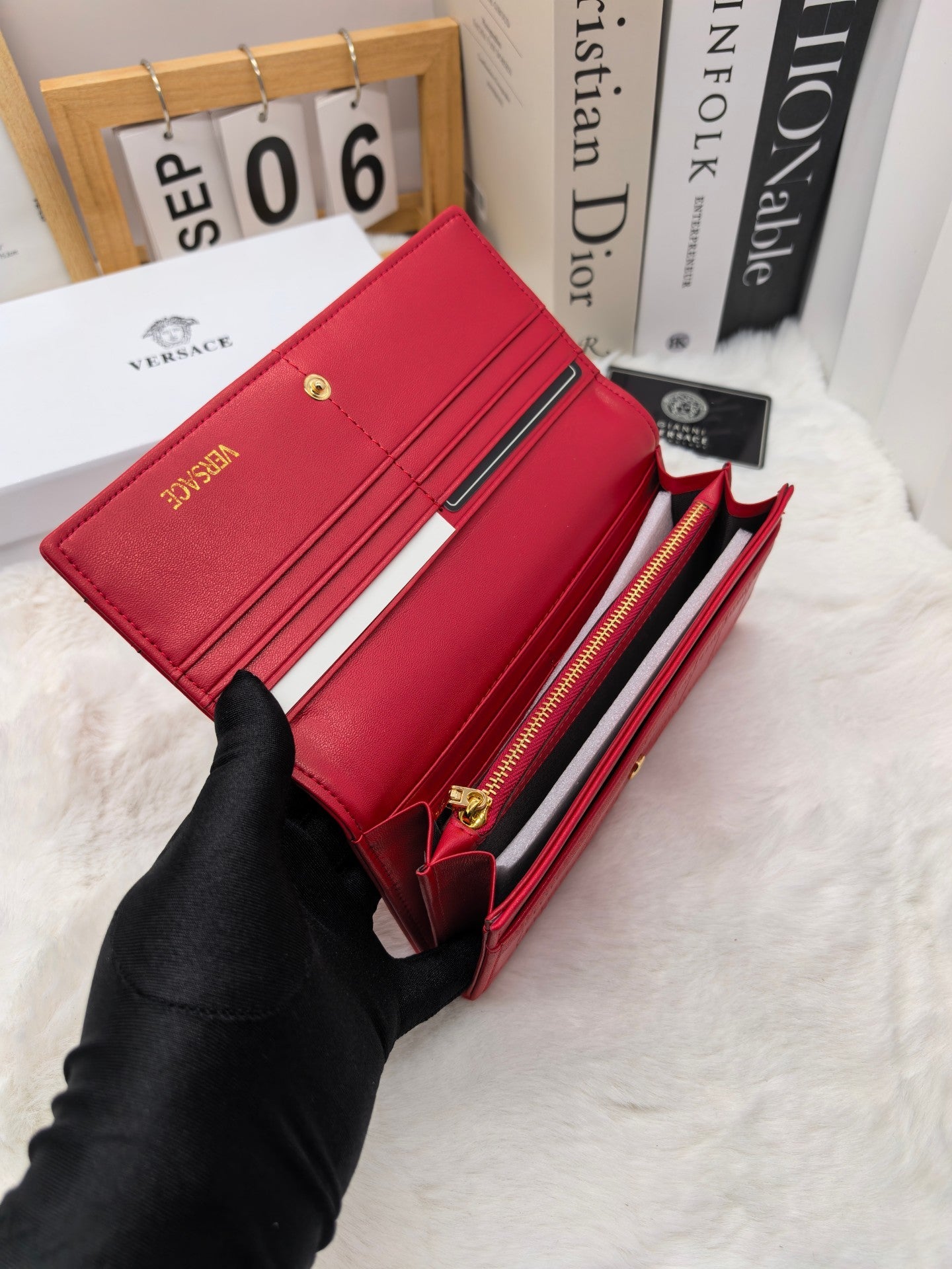 Croc-Embossed Long Wallet