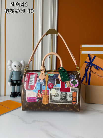 Travel Patchwork Boston Bag