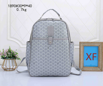 Geometric Monogram Travel Backpack