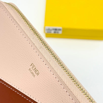 Diamonds Zipper Around Large Wallet