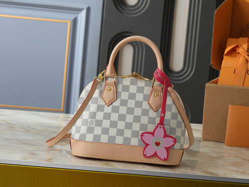 Alma BB Damier Azur White Handbag