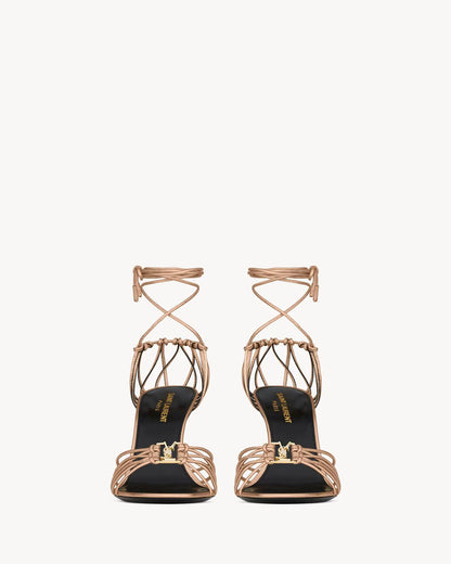 BABYLONE sandals in metallic leather