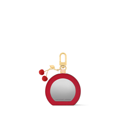 LV x TM Cerise LV Mini Mirror Bag Charm With Box