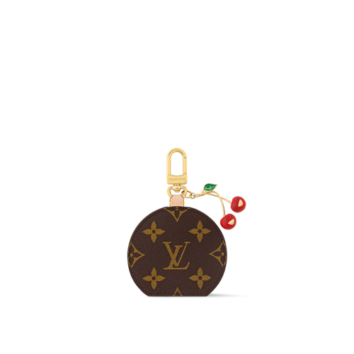 LV x TM Cerise LV Mini Mirror Bag Charm With Box