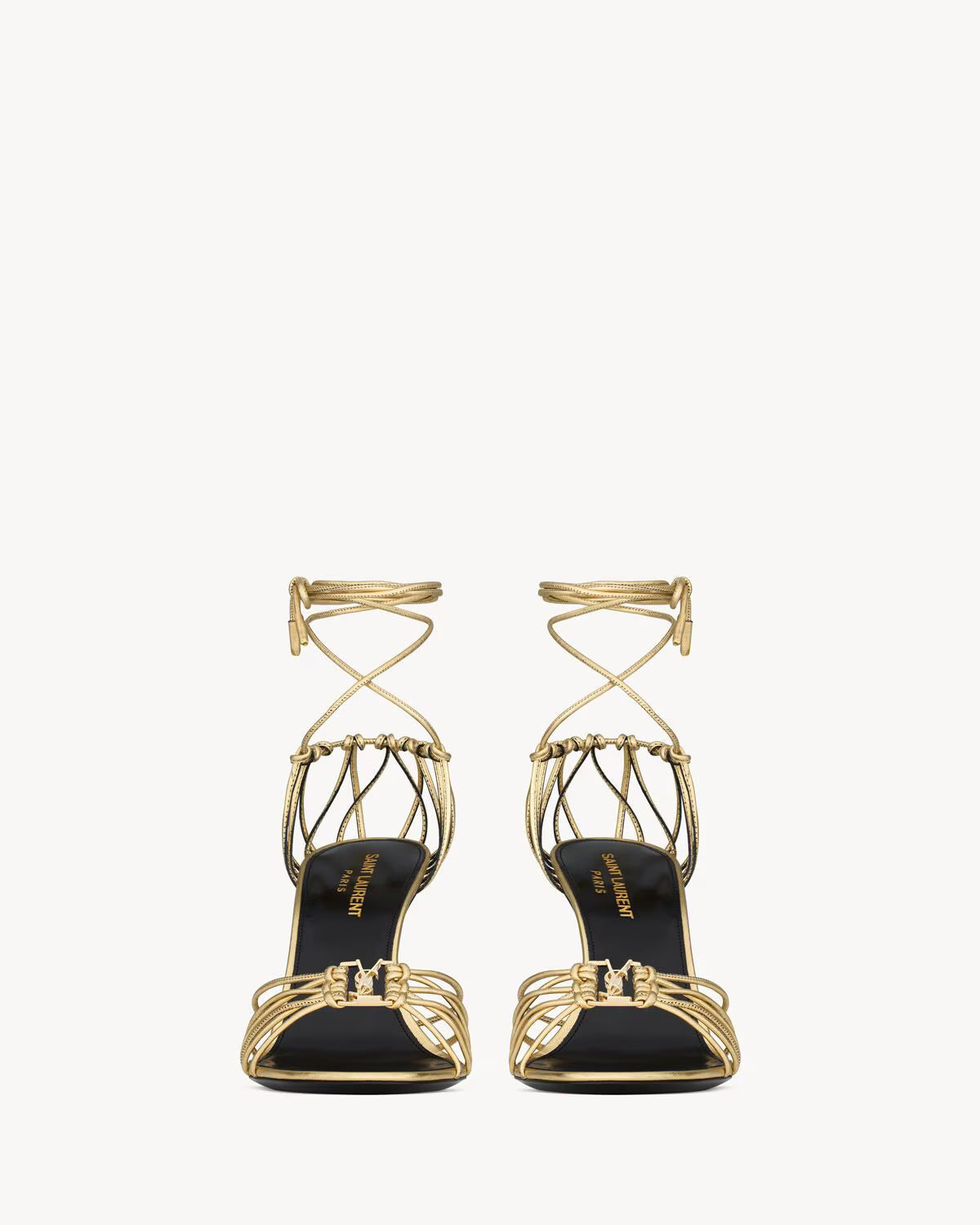 BABYLONE sandals in metallic leather